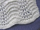 feather and fan lace using Maine Merino yarn